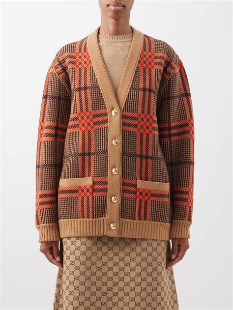 gucci bee sweater cardigan|GUCCI Reversible jacquard.